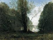 Jean Baptiste Camille  Corot Solitude Recollection of Vigen Limousin USA oil painting artist
